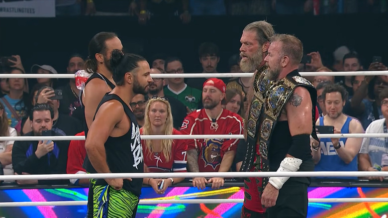 The Young Bucks confront Adam Copeland and Christian Cage