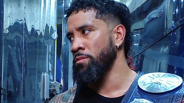 Jey Uso looking away