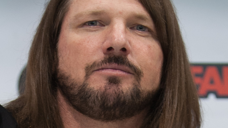 AJ Styles looking into camera