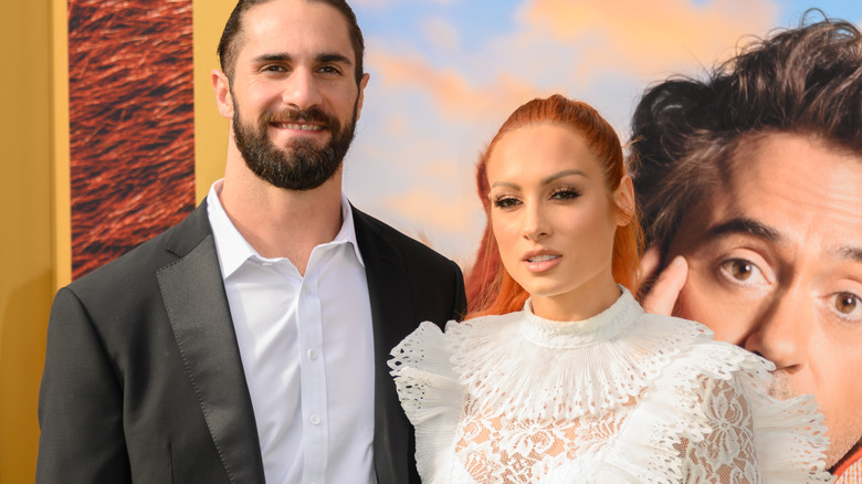 Becky Lynch and Seth Rollins