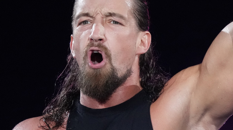 Jay White With His Mouth Open 