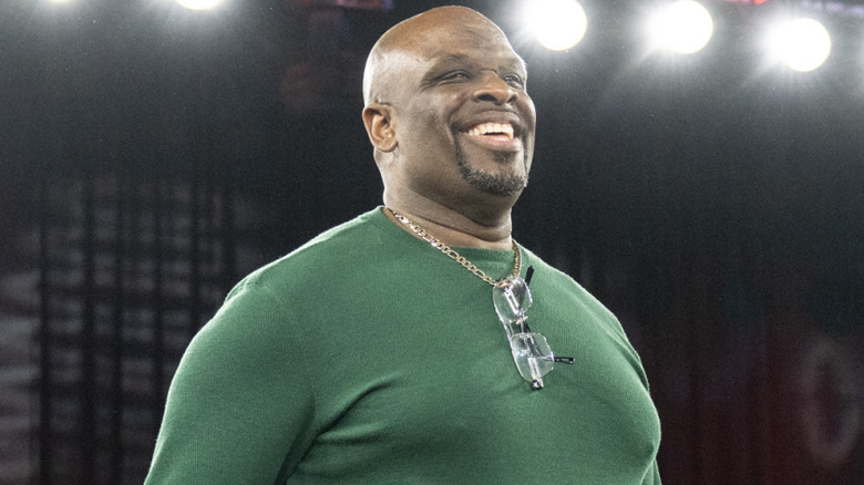 D-Von Dudley is smiling
