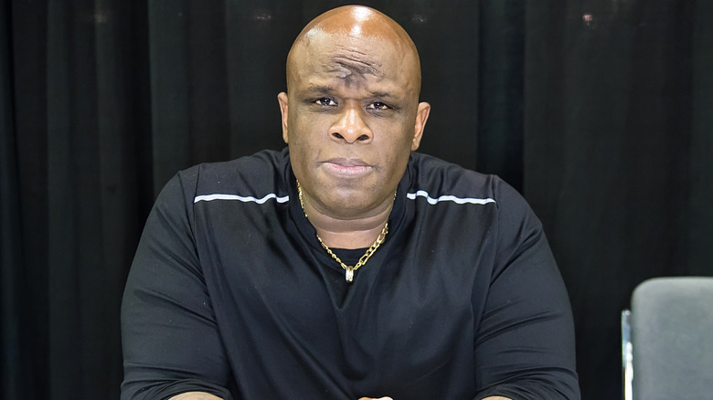 D-Von Dudley wearing a black shirt and looking into the camera
