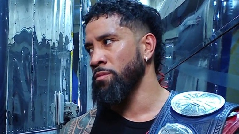 Jey Uso looking away