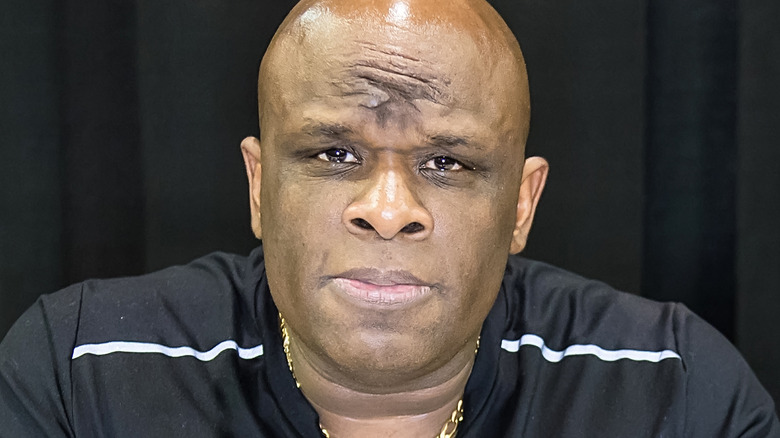 D-Von Dudley looks on intently