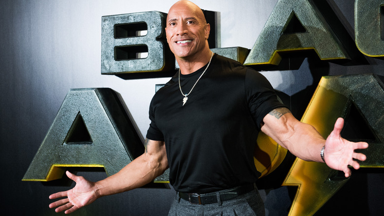 Dwayne Johnson smiles