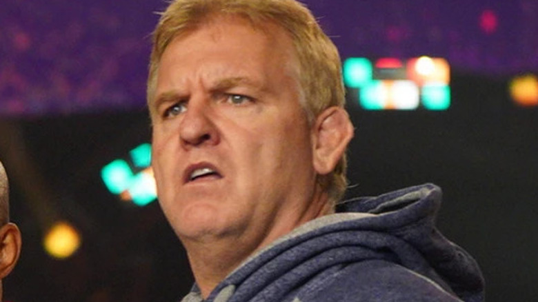 Dan Lambert looking disgusted in AEW