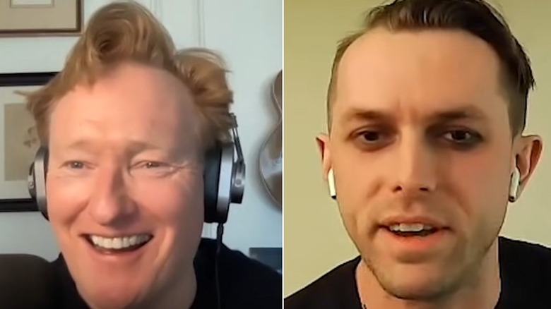 Danhausen and Conan O'Brien on Zoom