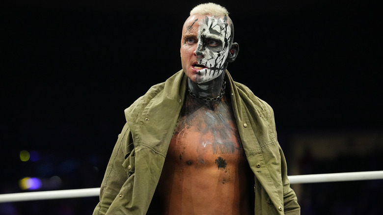 Darby Allin stares into the distance in the ring during an episode of 