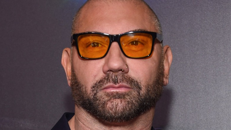 Dave Batista wearing sunglasses