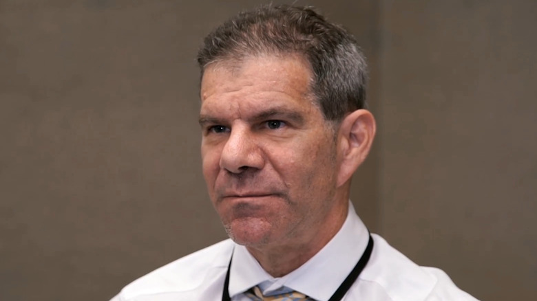Dave Meltzer sitting down for an interview