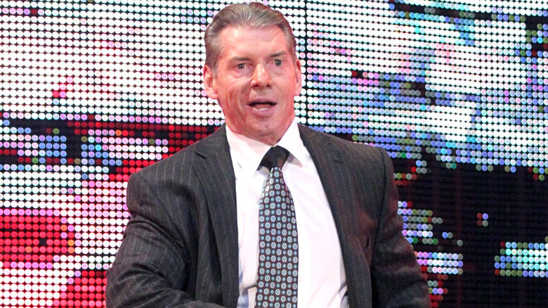Vince McMahon doing his signature walk
