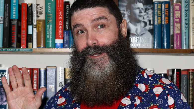 Mick Foley waves