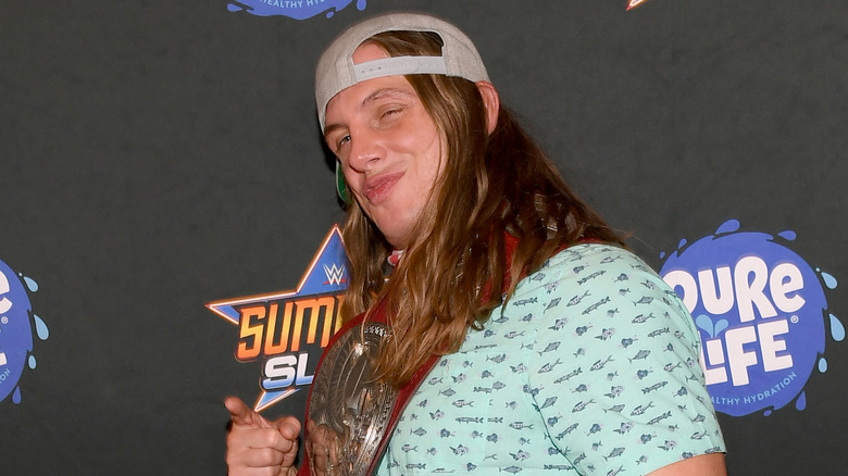 Matt Riddle does a weird pose