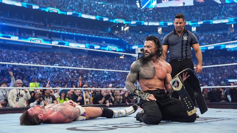 CM Punk and Roman Reigns at WrestleMania 42