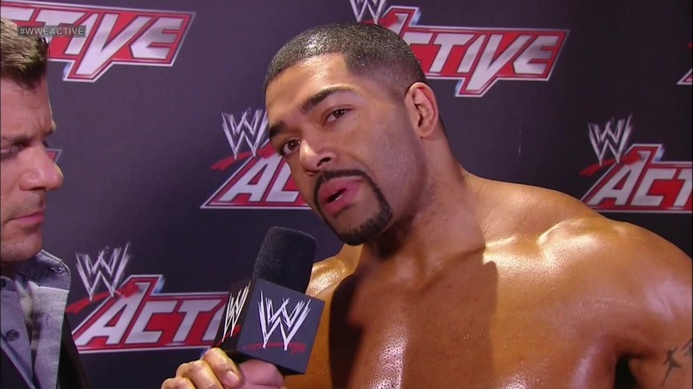 David Otunga talking about his movie, "The Call," during a backstage interview. March 2013.