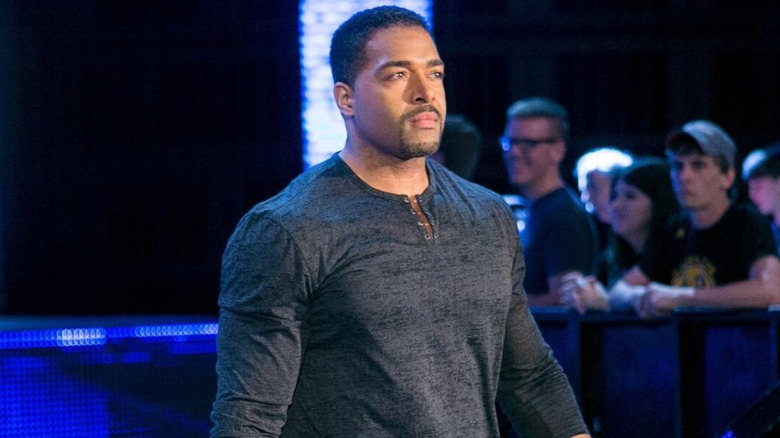 David Otunga making his way to the ring during a WWE show.