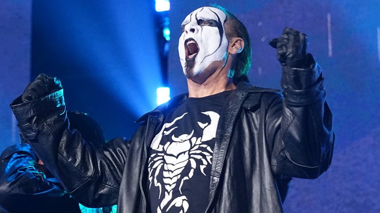 Sting, pumping up the crowd