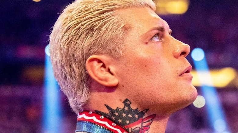 Cody Rhodes looking away