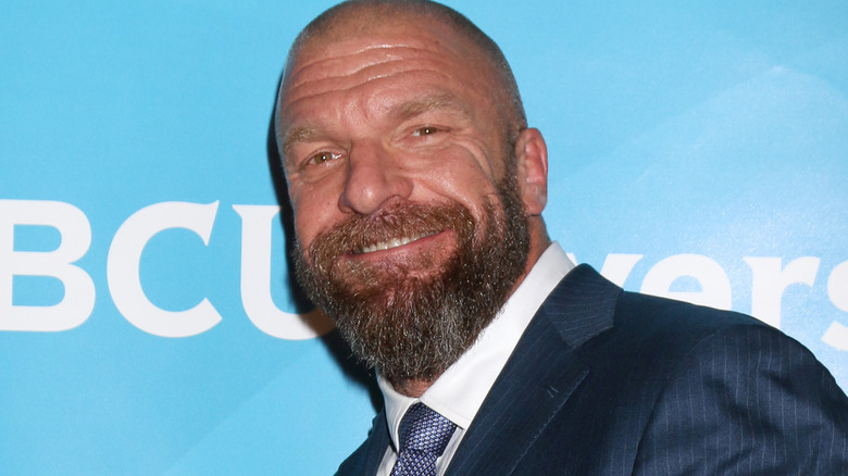 Triple H smiling