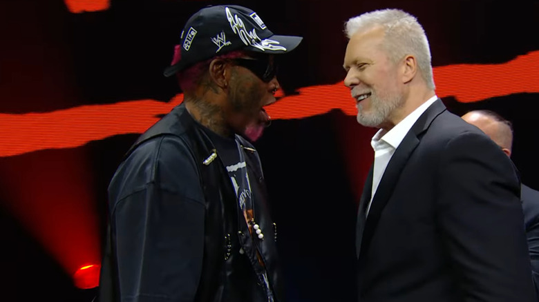 Kevin Nash and Dennis Rodman exchange words