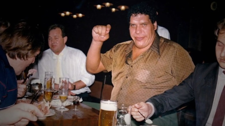 Andre The Giant Enjoying A Drink