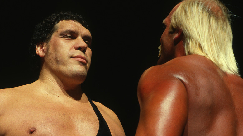 Andre The Giant and Hulk Hogan at WWE WrestleMania 3