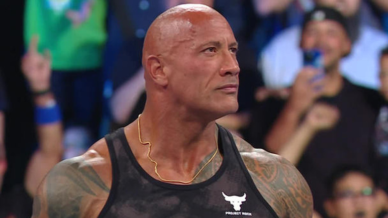 Dwayne "The Rock" Johnson appearing on "WWE SmackDown"