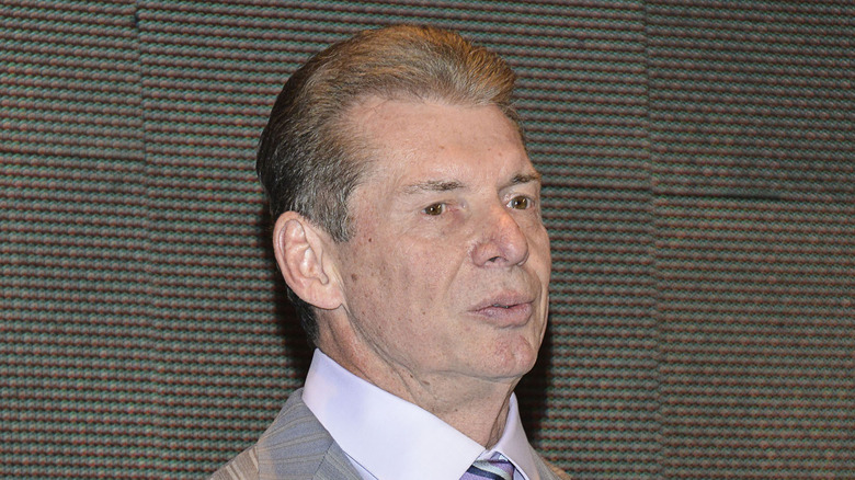 Vince McMahon during a press conference