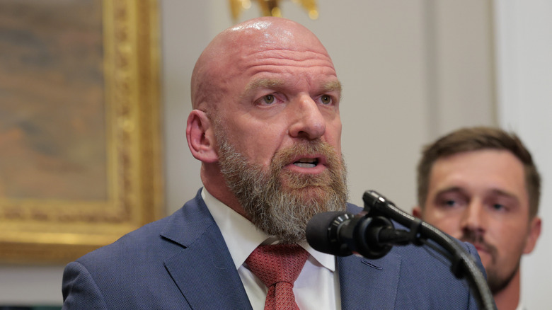 Triple H talks at the White House