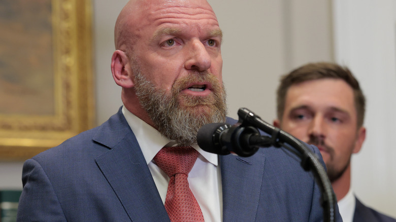 Triple H talks at the White House