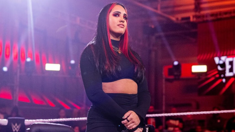 Ava Raine holding court over the ring