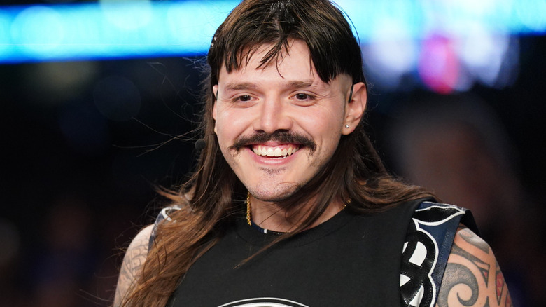Dominik Mysterio is smiling