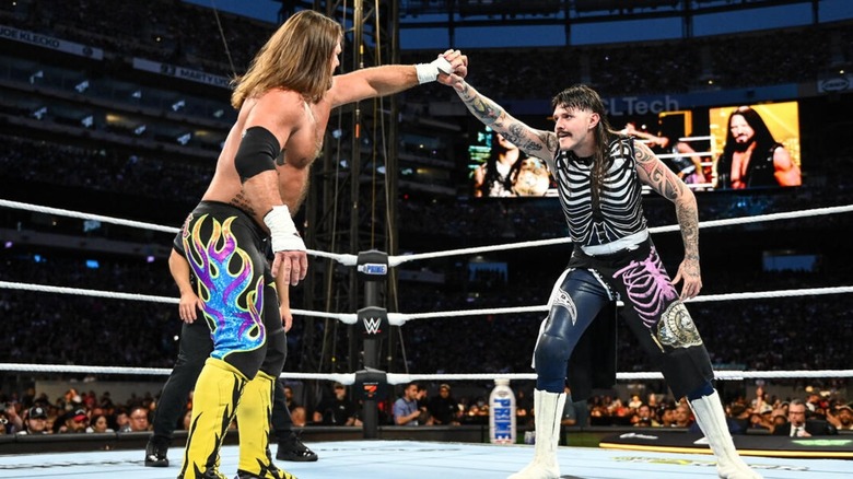 Dominik Mysterio wrestling AJ Styles