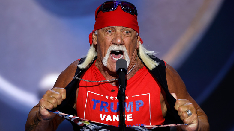 Hulk Hogan tears off his shirt at the 2024 Republican National Convention