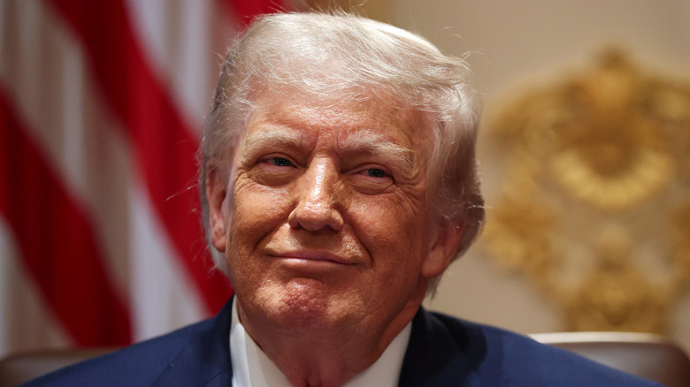 President Donald Trump looks on during a Cabinet meeting in the Cabinet Room of the White House on May 27, 2026 in Washington, DC. Trump meets with his Cabinet days after saying a peace deal with Iran was 
