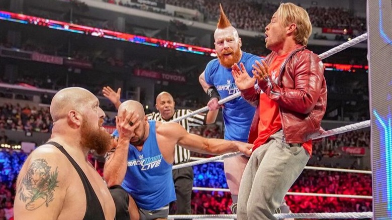 Former WWE talents Sheamus, Cesaro, and The Big Show are all in disbelief after seeing Drake Maverick wet his pants