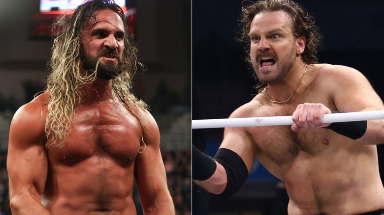 Seth Rollins looking angry on WWE Raw