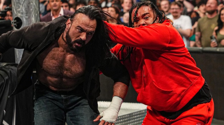 Jacob Fatu and Drew McIntyre brawl