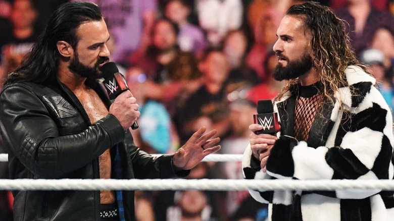 Drew McIntyre and Seth Rollins talking