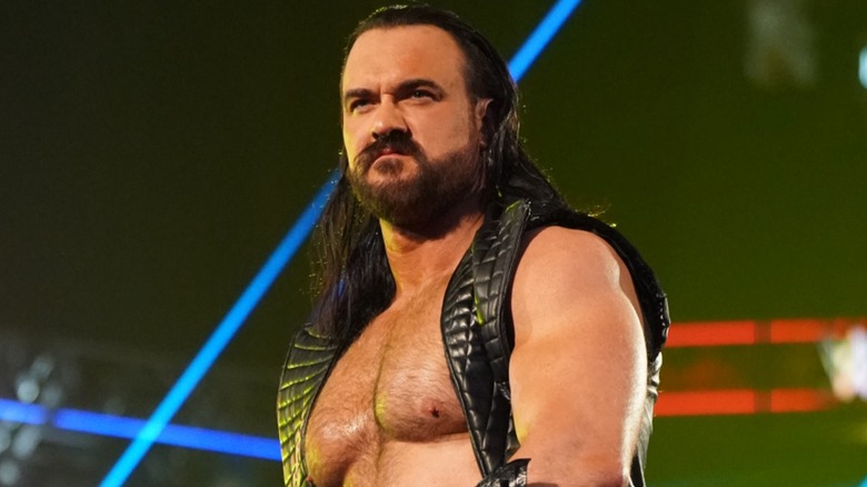 Drew McIntyre wearing a leather vest