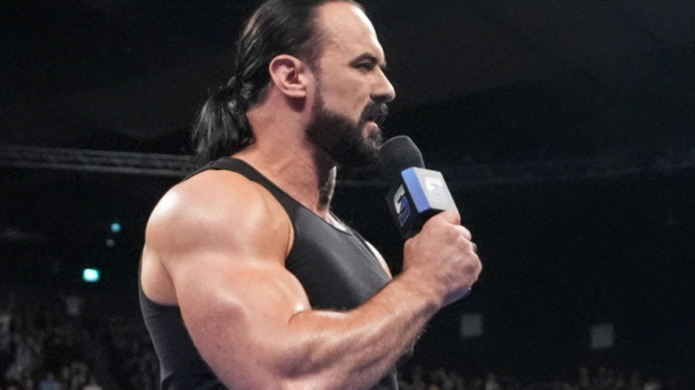 drew McIntyre talking on the mic