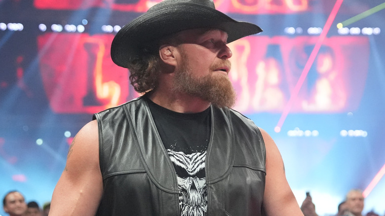 Brock Lesnar wearing a cowboy hat