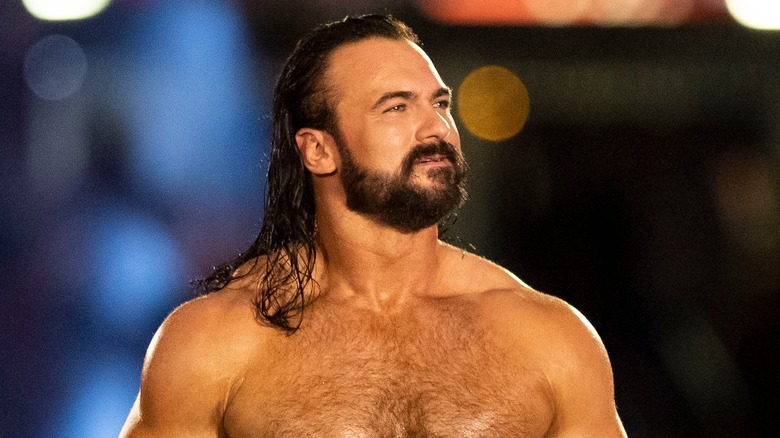 Drew McIntyre looking at the crowd