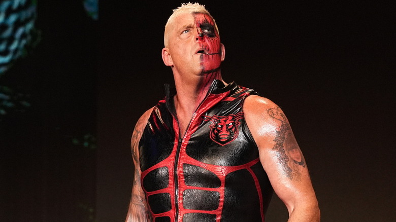 Dustin Rhodes wearing red and black face paint