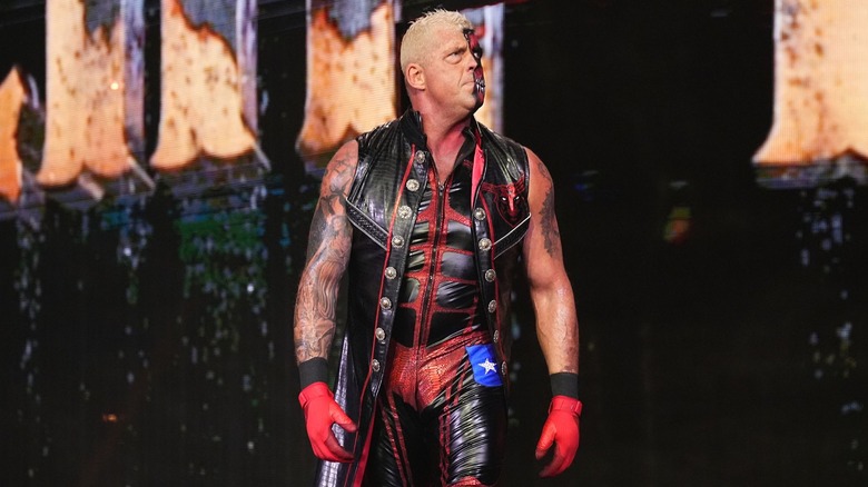 Dustin Rhodes walking to the ring