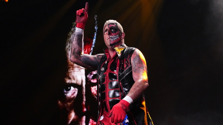 Dustin Rhodes making his entrance