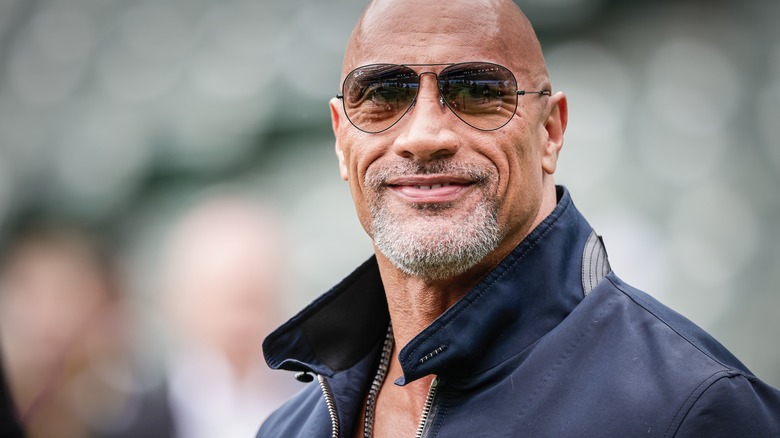 Dwayne Johnson smiling