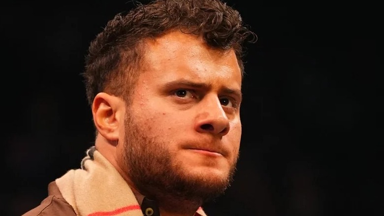 MJF prepares to speak on "AEW Dynamite."