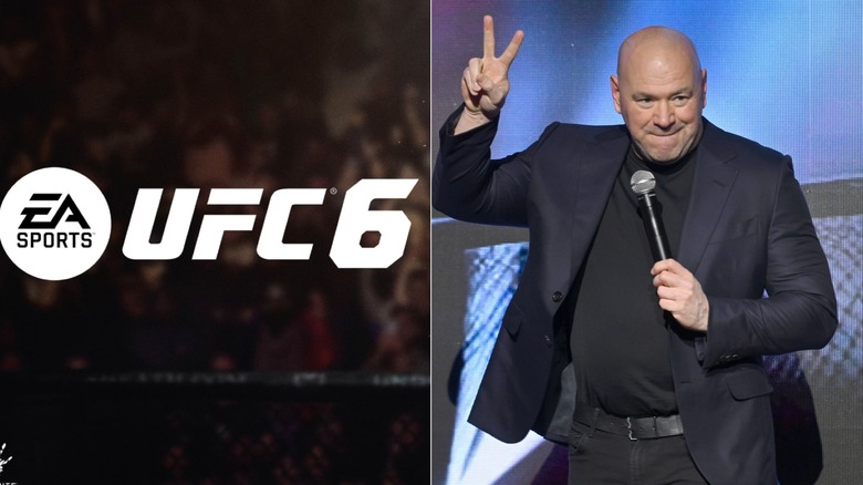 [Left] EA Sports UFC 6 cover and [Right] UFC President Dana White